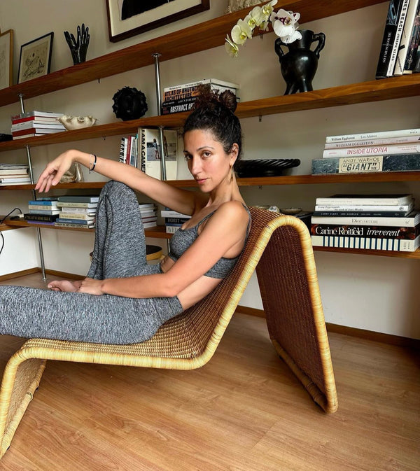 Yasmin Sewell, @yasminsewell wearing prism squared  SINCERE top paired with prism london LUCID leggings in Marl 