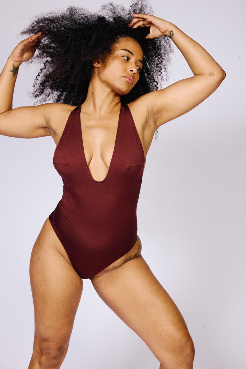 ILLUMINATE Body Swimsuit | Maroon | Image 2