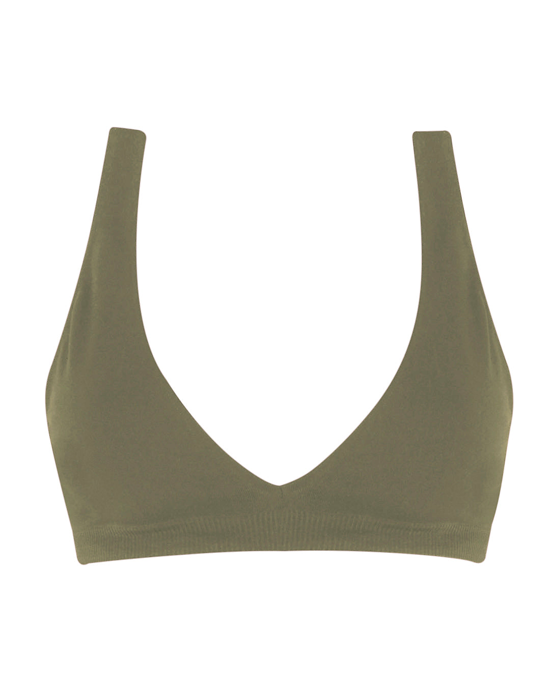 GRACEFUL Bikini Bra Top in Olive Supportive Bralette Curvy Ladies