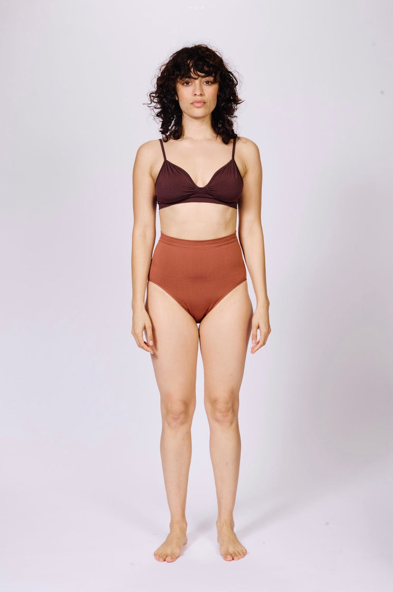 LIBERATED Bikini Bra Top | Chocolate Brown