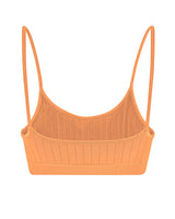 FLAT RIBBED SINCERE Bikini Bra Top | Apricot