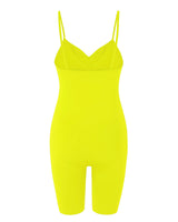 SPIRITED Shorts Unitard | Neon Yellow