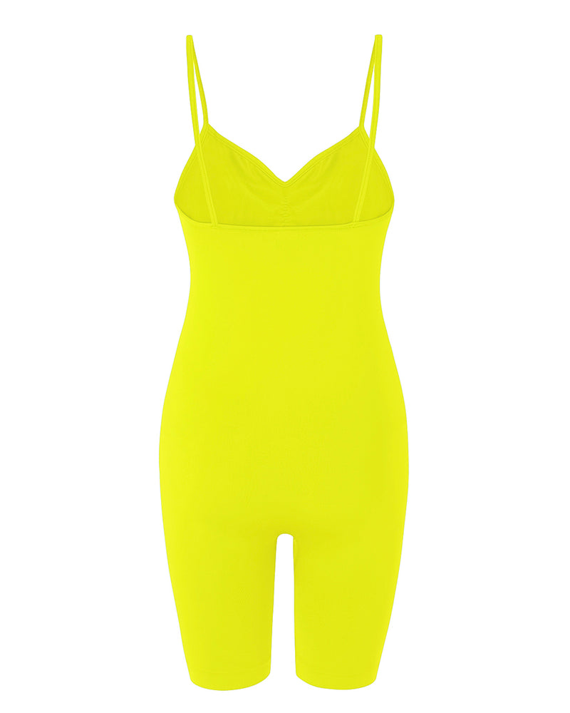 SPIRITED Shorts Unitard | Neon Yellow | Image 3