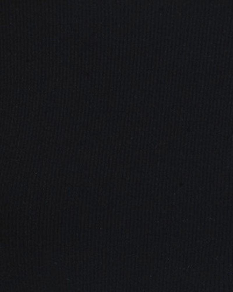 close up image of evoke black gym crop long-sleeve - prism2 london