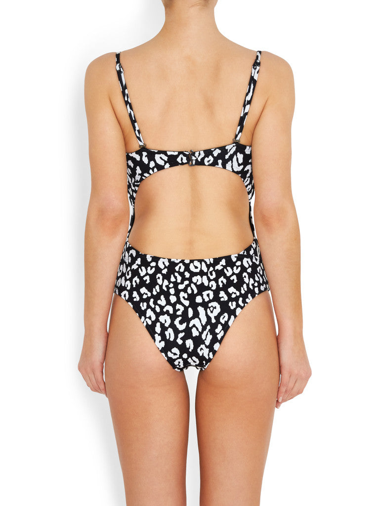 ST. BARTS One-Piece Swimsuit | Black Leopard | Image 3