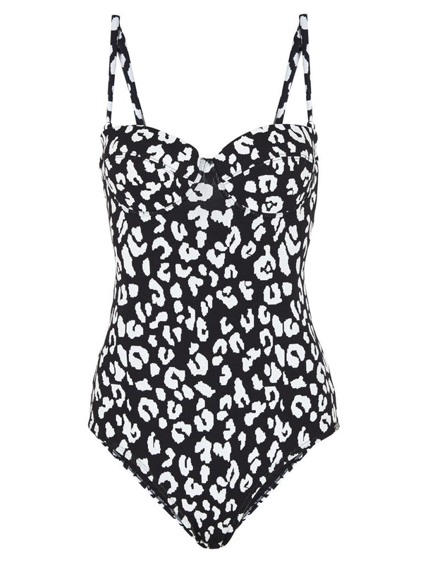 ST. BARTS One-Piece Swimsuit | Black Leopard | Image 1
