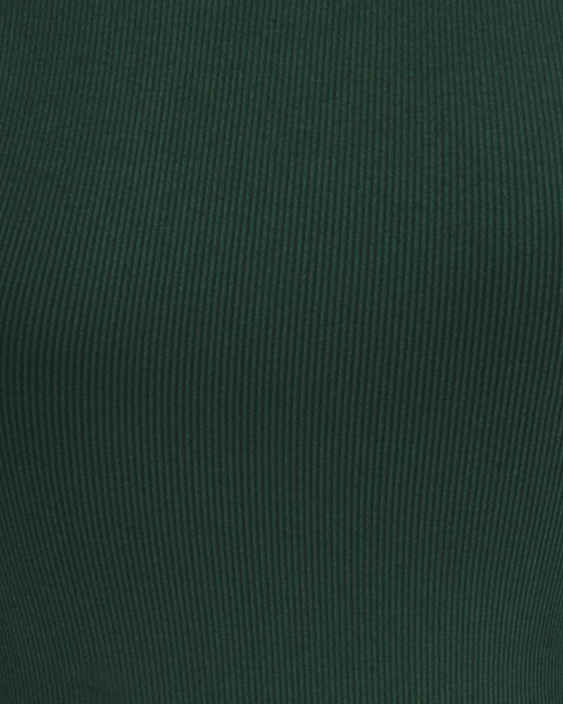 RIBBED ELATED Bra Top | Dark Green | Image 5