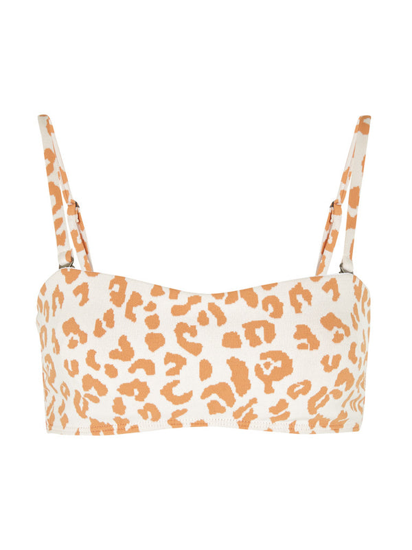 HOSSEGOR Bikini Top | Caramel Leopard | Image 1