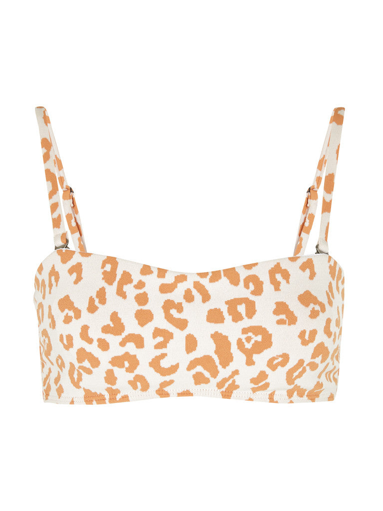 HOSSEGOR Bikini Top | Caramel Leopard | Image 1