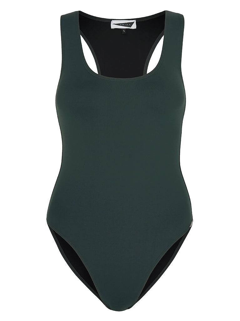 LOS ANGELES One-Piece Swimsuit | Forest Green | Image 1
