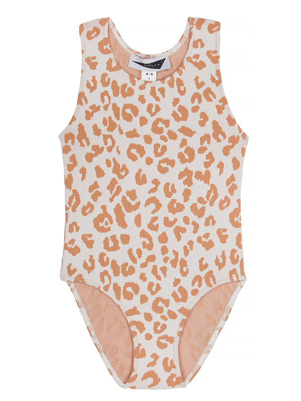 GIRLS' LOS ANGELES Swimsuit | Caramel Leopard