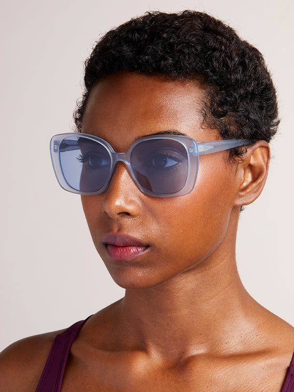 MONACO Sunglasses | Frosted Light Blue | Image 2