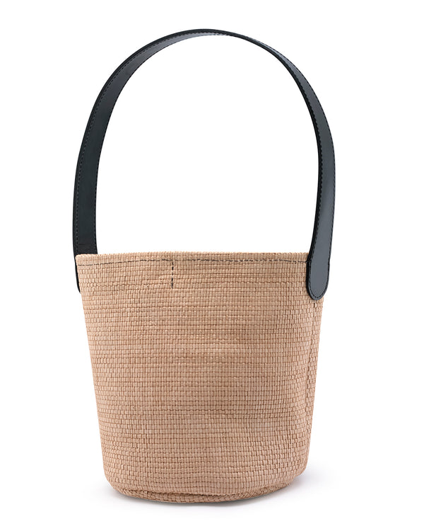 OAHU Mini Bucket Bag | Raffia Fused Leather | Image 1