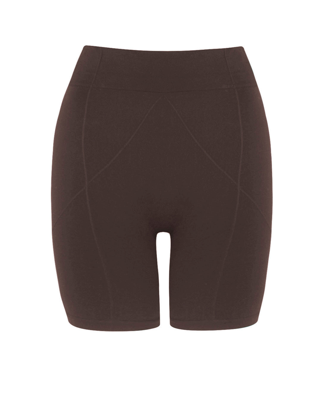 ELEVATED Brown Shorts Flattering Raised Detail Cycling Shorts High