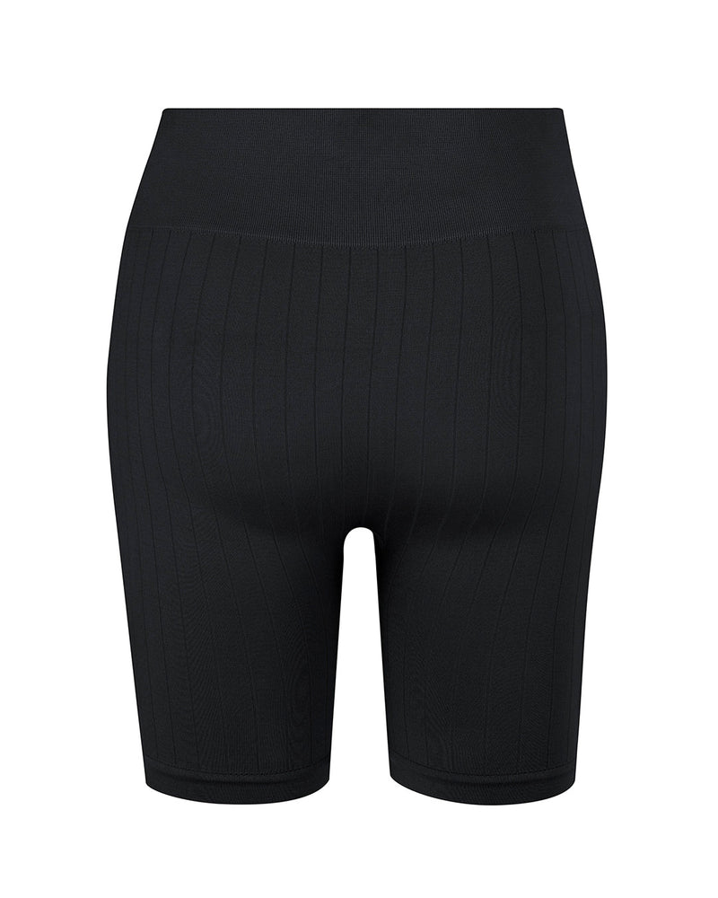 FLUID Flat Ribbed Shorts | Black
