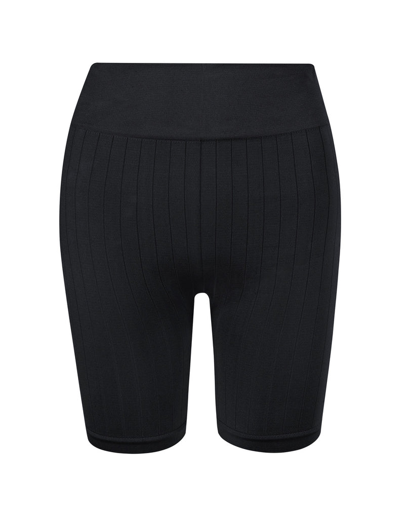 FLUID Flat Ribbed Shorts | Black | Image 1
