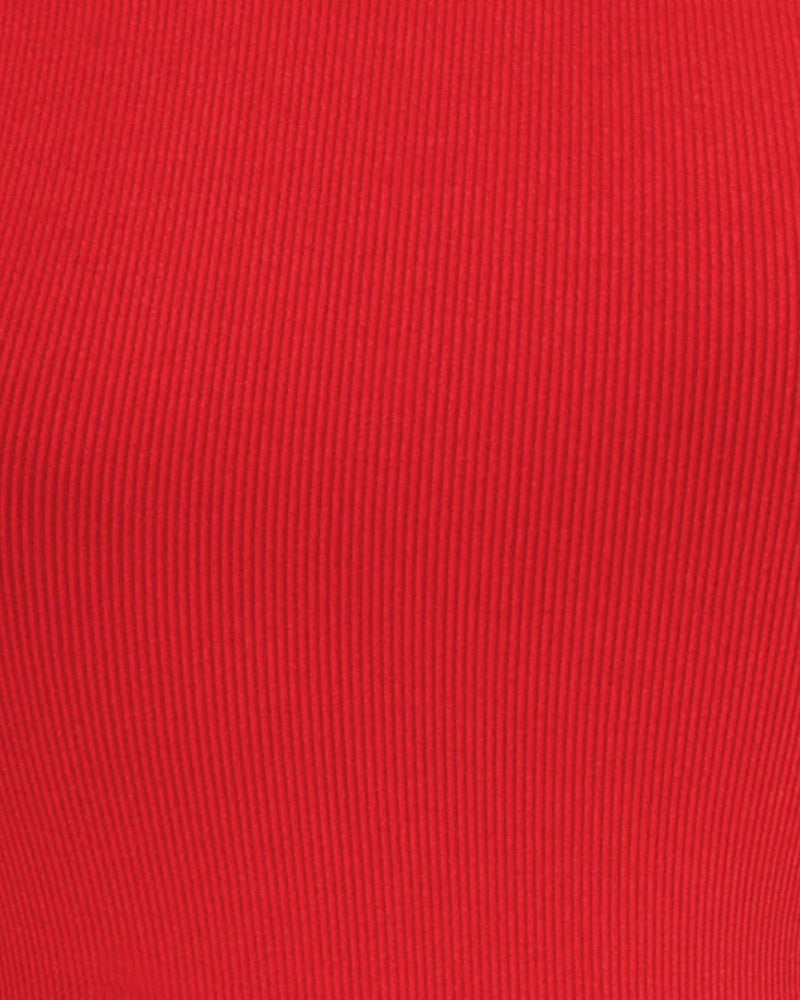 LUMINOUS Ribbed Vest | Bright Red