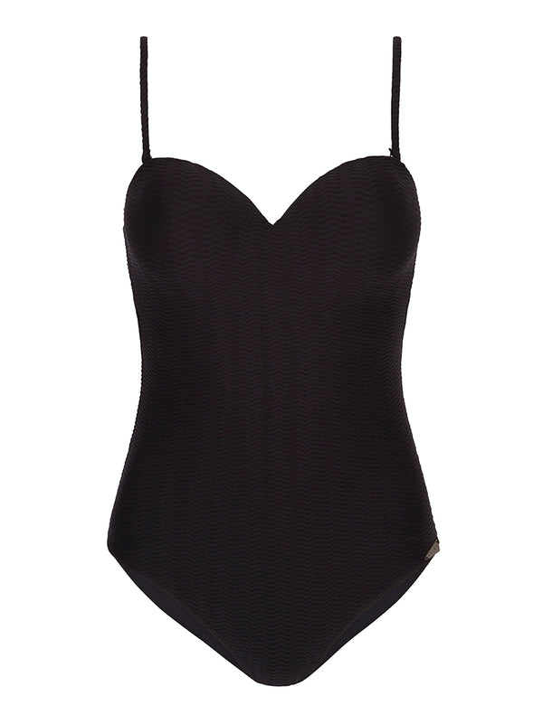 CHATEAU - One-Piece Swimsuit - Black Waves