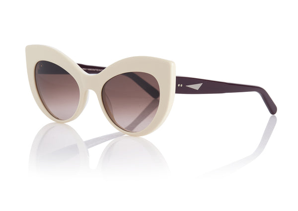 PHOENIX Sunglasses | Cream & Purple | Image 2