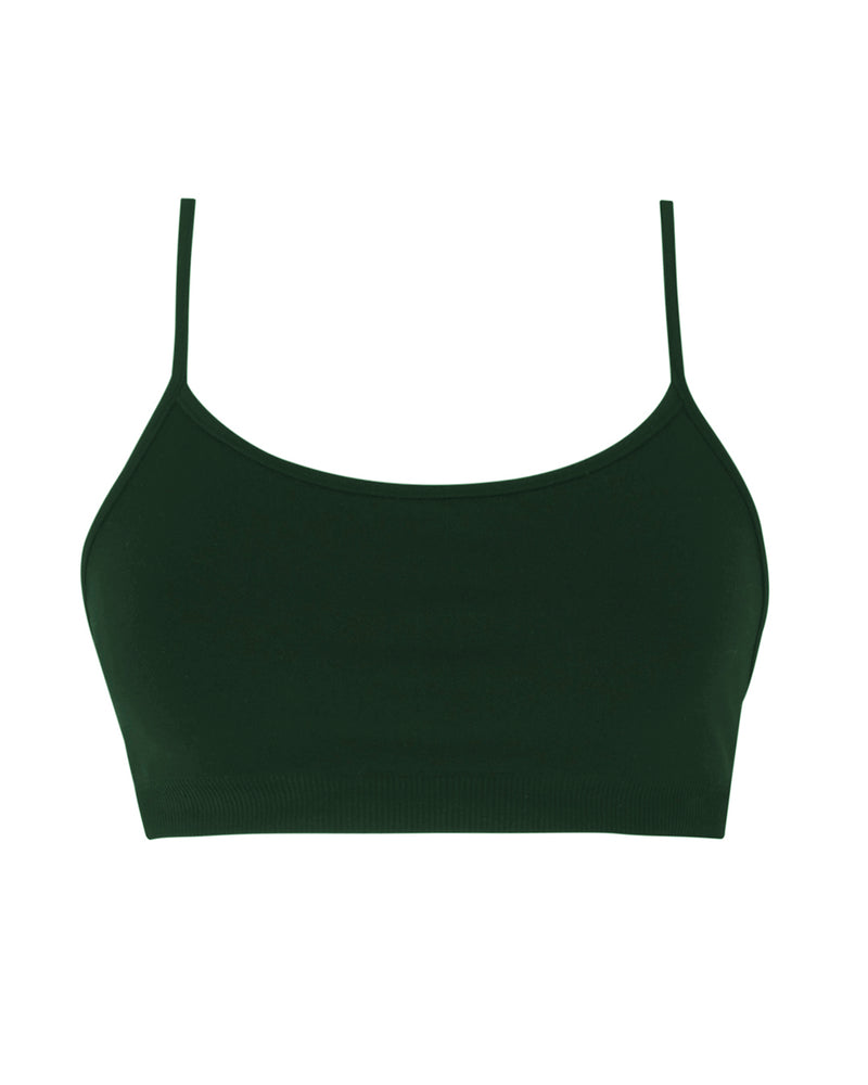 sincere dark green activewear bra top - prism2 london