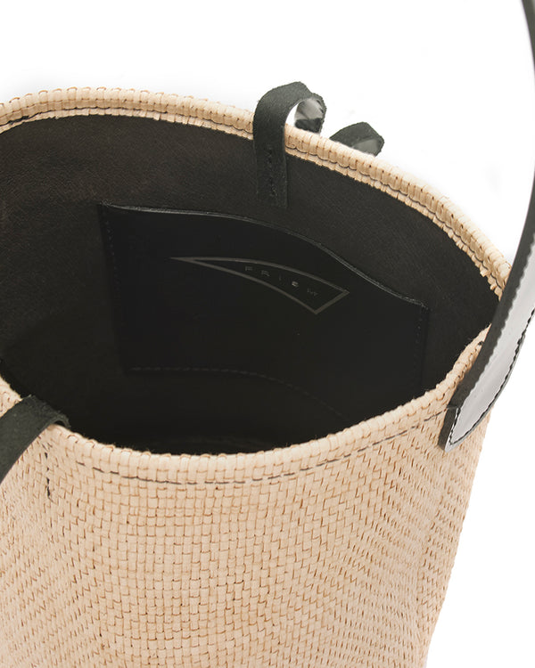 OAHU Mini Bucket Bag | Raffia Fused Leather | Image 2