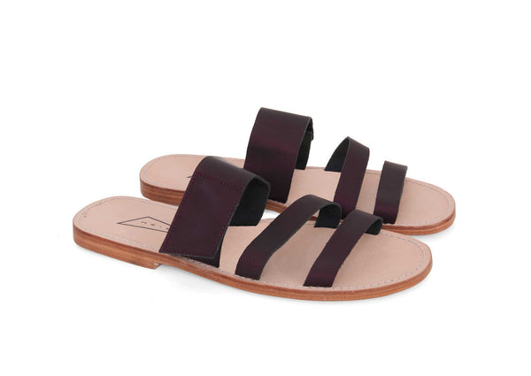 CURACAO Espadrilles Sandals | Purple Irredescent Leather