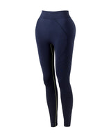 lucid leggings in navy with neon details - stitching - Activewear leggings - Supportive - Shaping - Sculpting - Workout compression leggings -seamless leggings - gym seamless leggings -  leggings for exercise - most flattering gym leggings - Workout leggings for women - Gym leggings -PRISM²