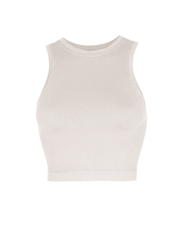 LUMINOUS Ribbed Vest | Taupe