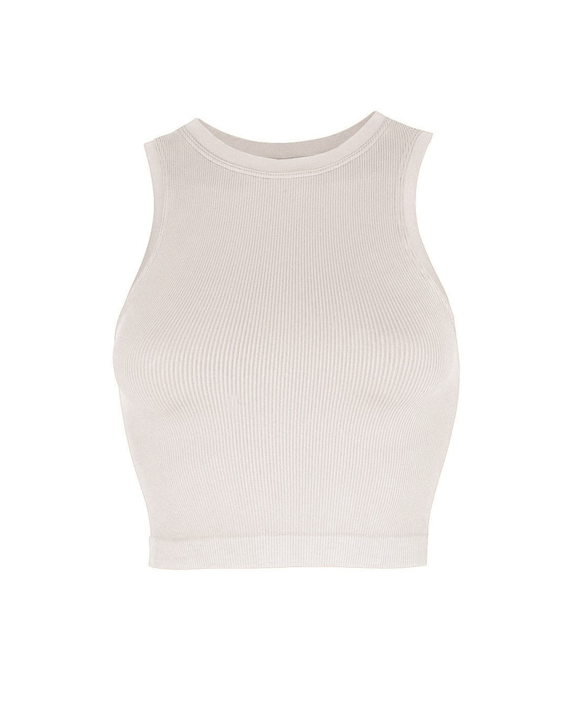 LUMINOUS Ribbed Vest | Taupe