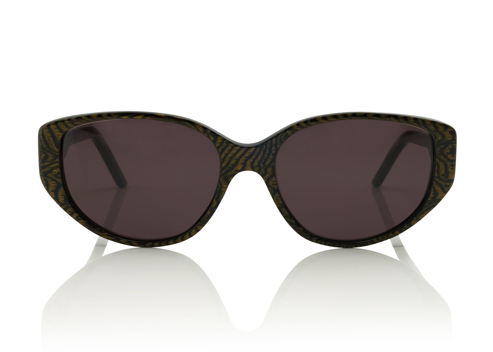 Fendi Gunmetal Metal/Acetate Cat Eye Low Profile Sunglasses