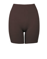 RIBBED COMPOSED - Shorts - Chocolate Brown