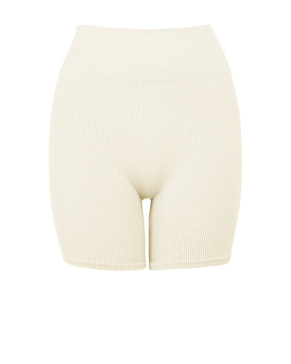 RIBBED COMPOSED Shorts | Cream | Image 1