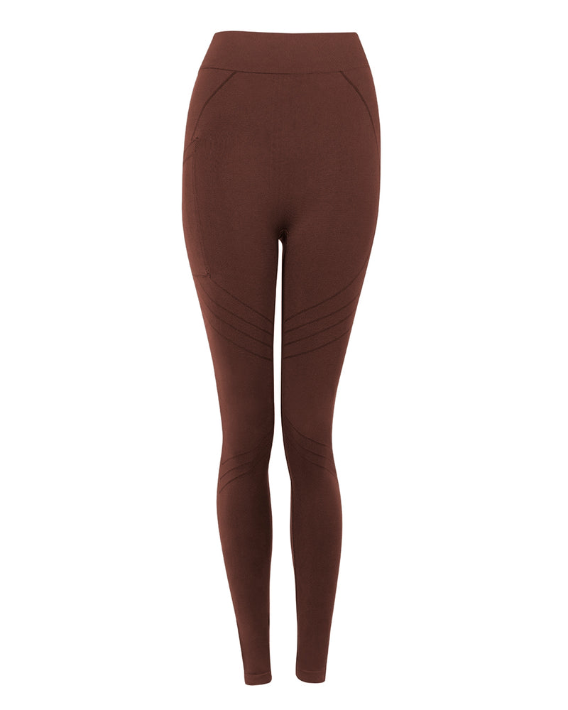 vibrant leggings in maroon - workout leggings for women - ladies leggings - PRISM² - leggings with a pocket -  leggings brown - maroon - gym leggings - plus size leggings - supportive - shaping - sculpting