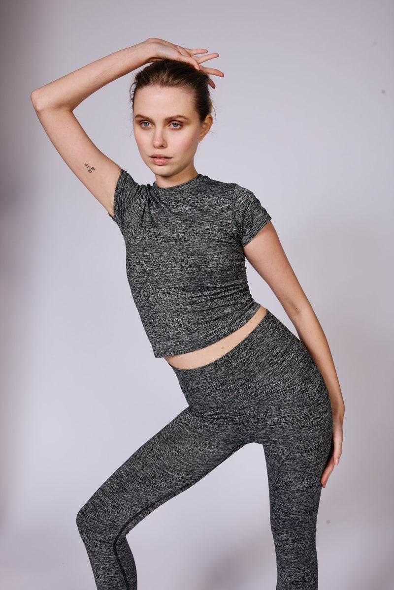 Lucid leggings in marl  - PRISM² - grey leggings - gym seamless leggings -  leggings for exercise - most flattering gym leggings - Workout leggings for women - Gym leggings 3