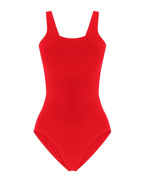 Amorous one-piece swimsuit in Bright Red | Tummy control shapewear | Shaping swimming costume
