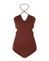  Immersed | One-Piece Swimsuit with cut outs | Maroon | Shaping Control Swimwear | swimsuit to hide belly | Supportive swimsuit | Plus size swimwear | PRISM²
