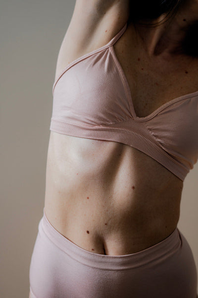 Woman wearing Blush PRISM underwear