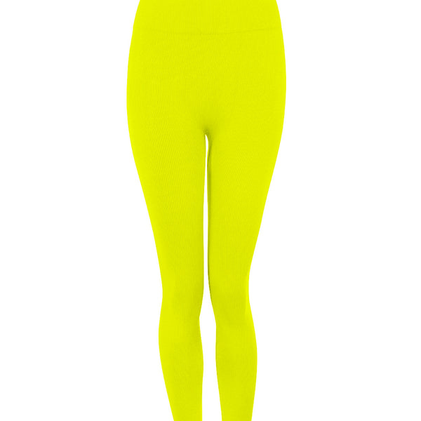 Bellivalini Leggings - Trousers - neonyellow/neon yellow - Zalando.de