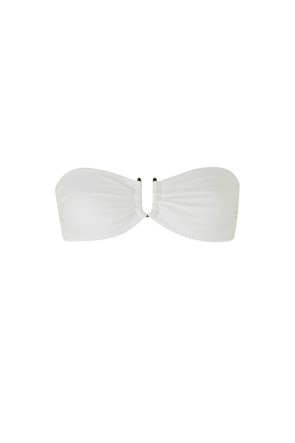 PUERTO VIEJO Bikini Top | White Check