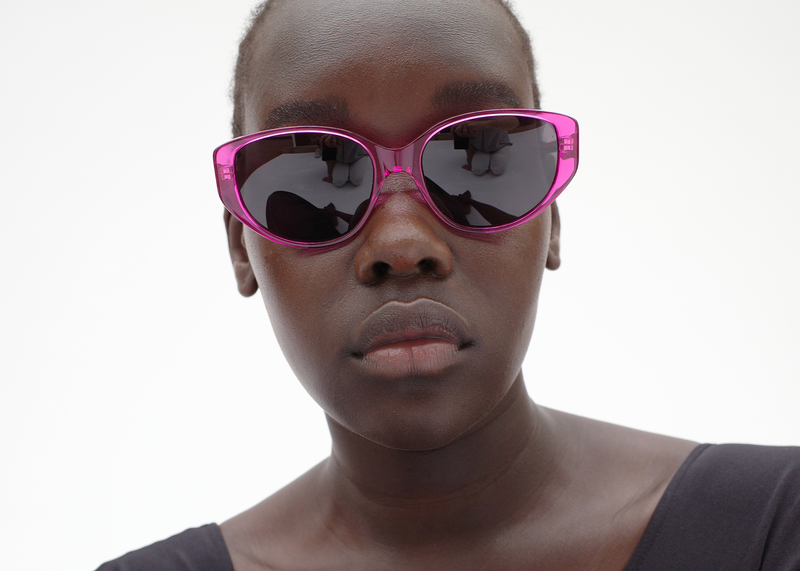 SIERRA - Fluro Pink. These glasses are a modern take on the classic cat-eye glasses. These lightweight frames are medium to small sized and are suitable for all face shapes, with its rounded edges made to flatter the face.