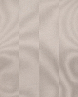 EVOKE - Ribbed Long-Sleeve Crop Top - Taupe