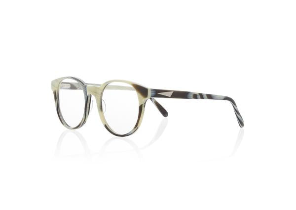 PARIS - Zebra Horn. A PRISM classic, easy to wear, round frame is petite and stylish, for everyday wear. Unisex style and suitable for smaller faces in sunglasses or opticals.