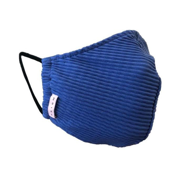 KIDS MASK - Blue Waves. Masks handmade in Italy using excess swimwear material, for sustainability. All fabric is breathable and water resistant. Every mask has its own unique design and fabric. Protect yourself, your loved ones, and the environment. This fabric is a lightweight, traditional swim fabric.
