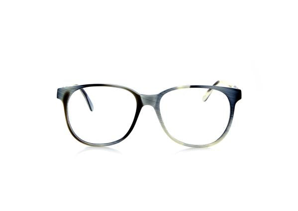 NEW YORK Optical - Zebra Horn. A PRISM classic - unisex collection staple is a medium sized square style frame with a flat top and curve bottom. Also available in sunglasses.