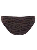 DEIA - Tiger. Classic bikini bottoms, sit low on the waist, high cut leg & fold over detail w/ medium coverage.