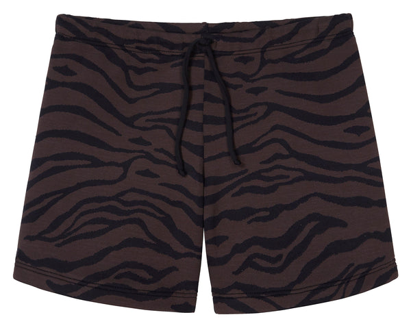 Swimwear material is made with comfortability in mind, the shorts slip on with an elasticated waistband and have ½ cm black waist cord tie.