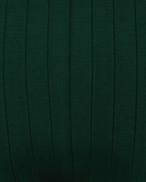 close up image of sincere flat ribbed in dark green 