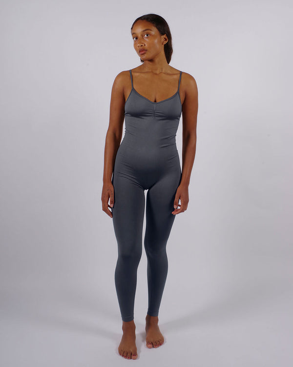 Balanced - Slate Grey multi-functional: swimwear, activewear, underwear. Fabric made to maximise movement and flatter the figure.