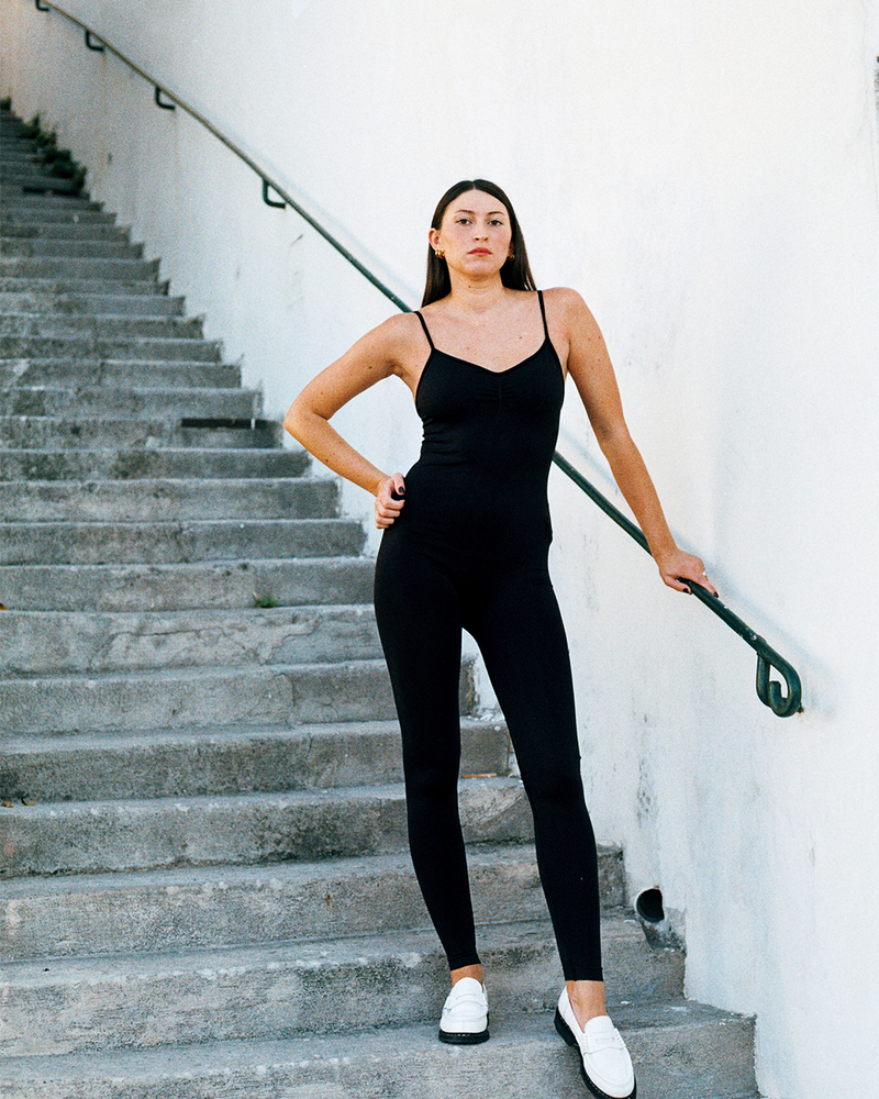 Compression Unitard Full Length BALANCED Black Womens Unitard | Activewear Full Body Compression ...