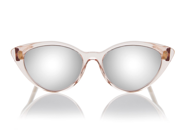 ACCRA - Apricot - A modern take on the classic cat-eye frame. lightweight with mirror lenses, sized style medium to small suitable for all face types.
